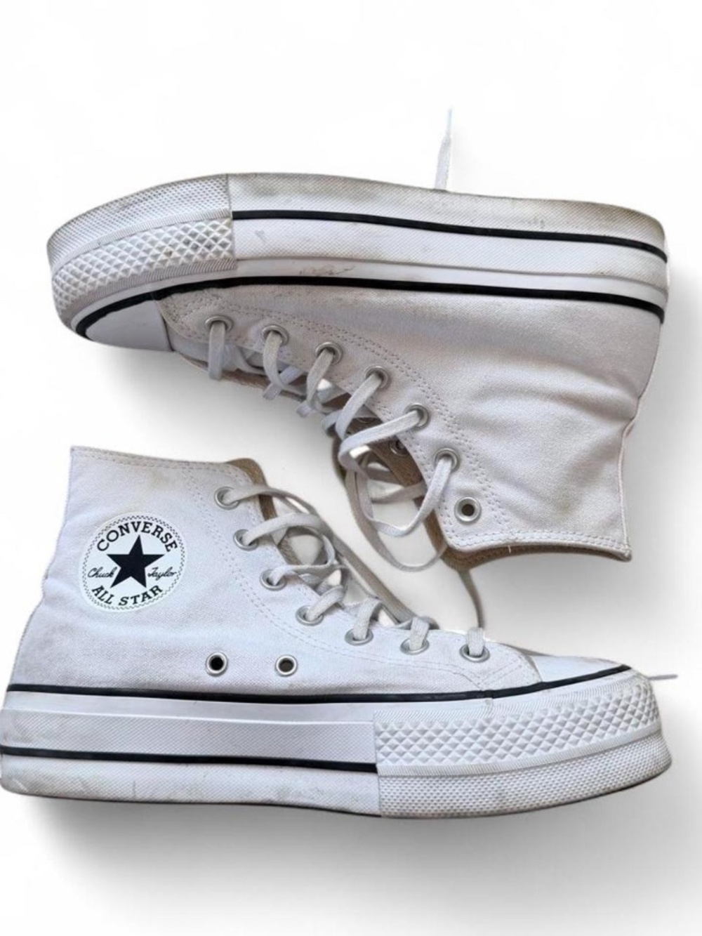 White Converse Platform Sneakers